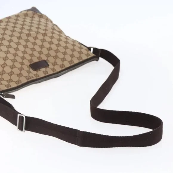 GUCCI GG Canvas Shoulder Bag Beige Silver 110054 Auth 151886 - Picture 8 of 16